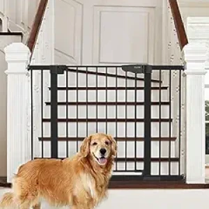 Cumbor 29.7-46" Baby Gate for Stairs, Mom's Choice Awards Winner-Auto Close Dog Gate for the House