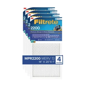 3M 2200 Series Filtrete 1" Filter, 14 x 25 x 1 (Pack of 4)