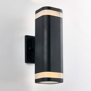 Artika NSBLES-ON Mettle 3 Way Stream LED Indoor/Outdoor Wall Light, Black
