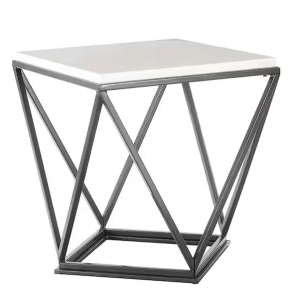 Conner Square Marble End Table in Marble