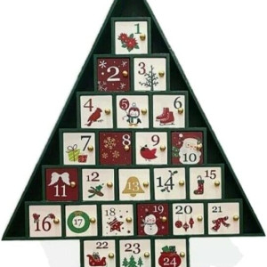 Advent Wooden Christmas Tree Calendar