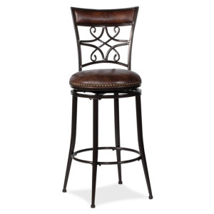 Hillsdale Seville 26 Metal Traditional Counter Stool in Brown Shimmer