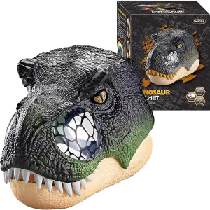 Dino Mask Toys for Kids or Adults, Tyrannosaurus Rex Dinosaur Mask with Motion, Sounds and Light Up Eyes