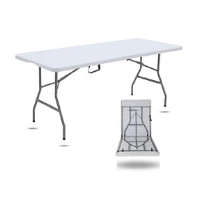 New Home Era 6ft Foldable Heavy Duty Plastic Table - Ideal for Indoor & Outdoor Events