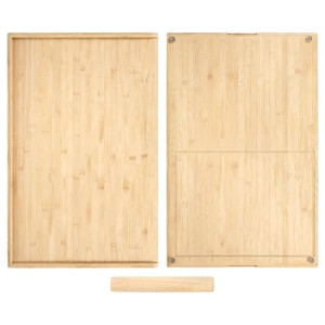 tonchean Double Sided Bamboo Cutting Board Large 28” x 18” with Juice Groove
