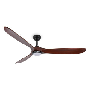 reiga 70" Indoor Outdoor Ceiling Fans with Lights, Quiet DC Motor High CFM Large Smart House Ceiling Fan with Reonte Control, 3 Wood Blade